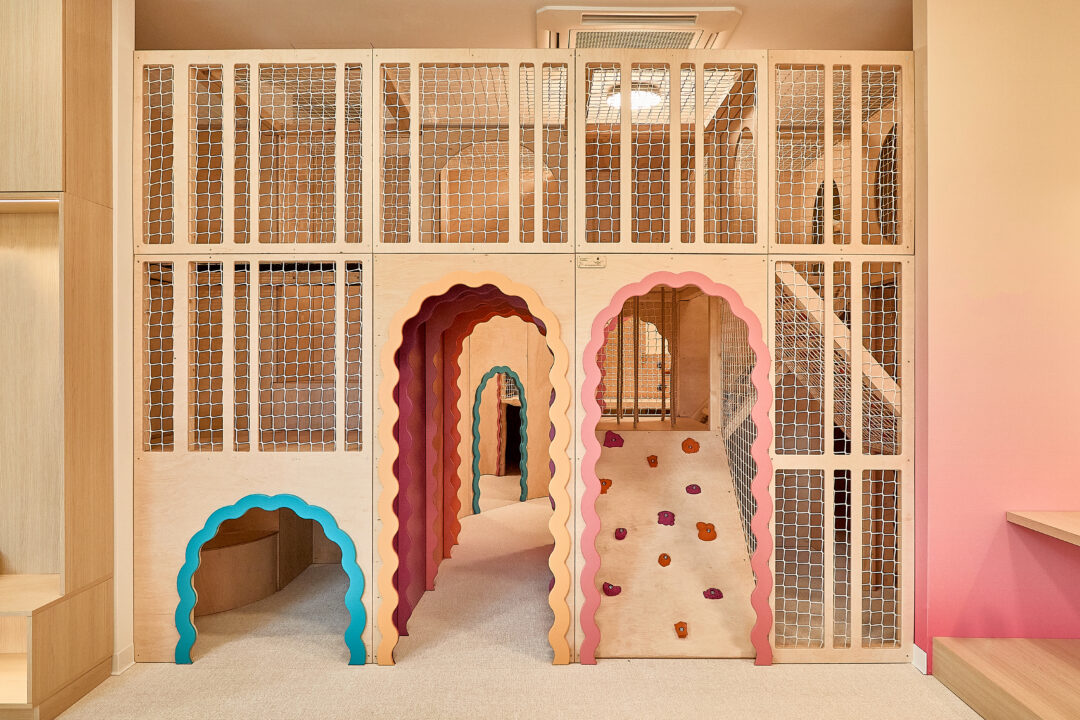 wooden jungle gyms
