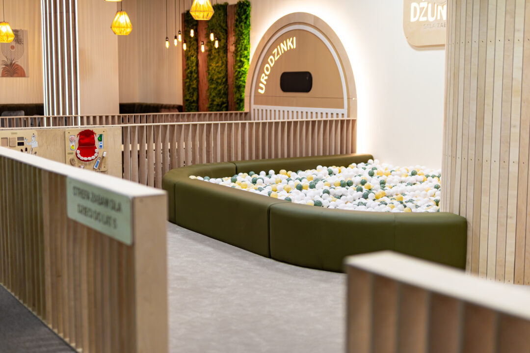 aesthetic indoor play area, ball pit